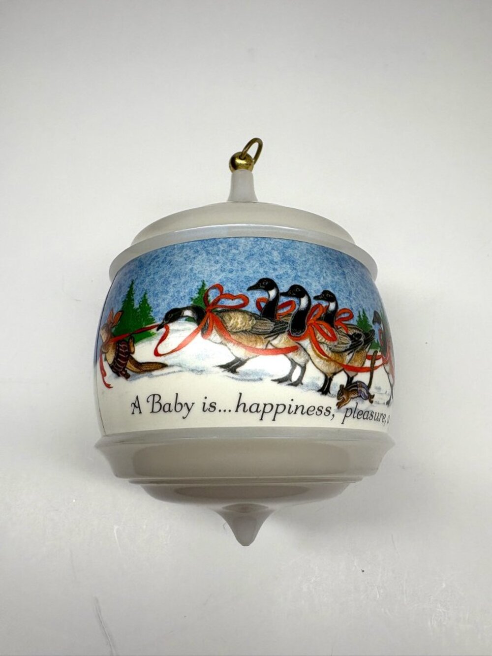 vintage 1984 Hallmark "Baby's First Christmas" Musical Ornament (QX9041)